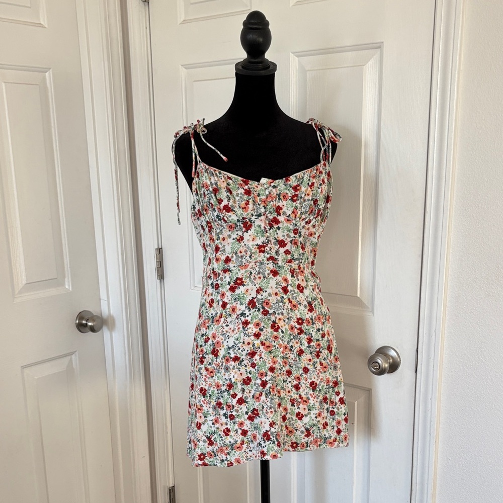 Dress Forum Floral Mini Dress - Red and Green